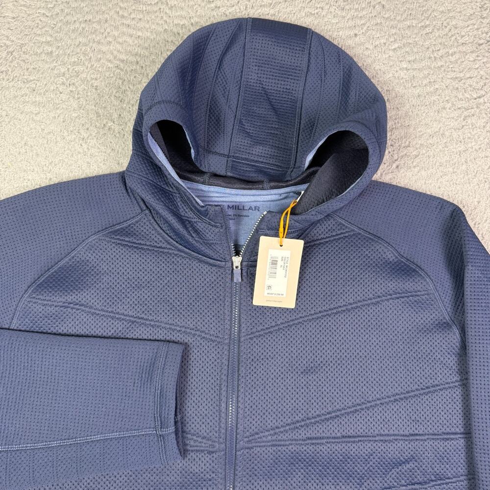 Peter Millar Orion Crown Sport Performance Hoodie Mens XL Navy Golf Quilted NEW